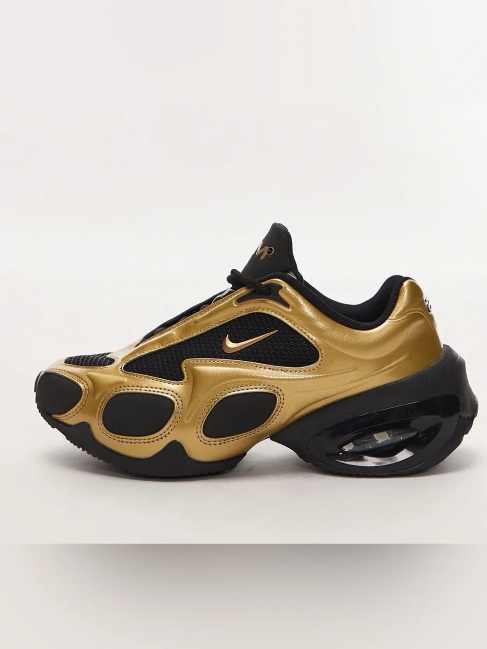 Nike Air Max Muse Metallic Gold Black Mesh Women's Sneakers Sz 9 FV1920-701